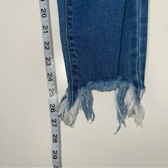KanCan Light Wash High Rise Destructed Frayed Hem Ankle Skinny Jeans 28 Women’s - Picture 11 of 14